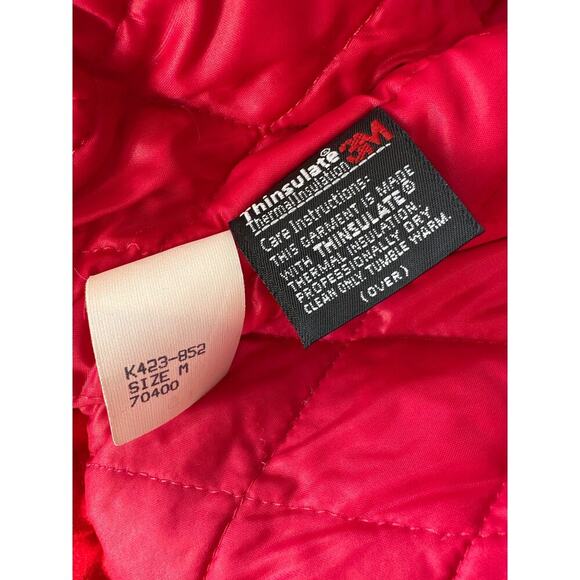 Vintage Women’s Red Pendleton Wool Bomber Jacket Quilted Line #564 Size Medium - Picture 5 of 7